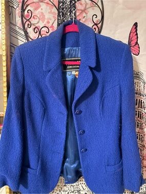 Versace Bold Cobalt Blue Textured Blazer
